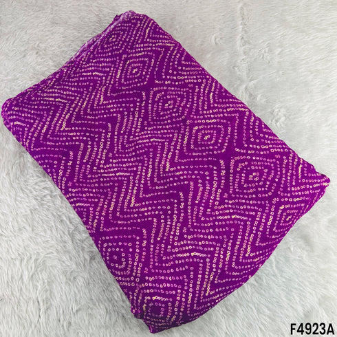 Leheriya Print Chinon Chiffon Fabric-F4923